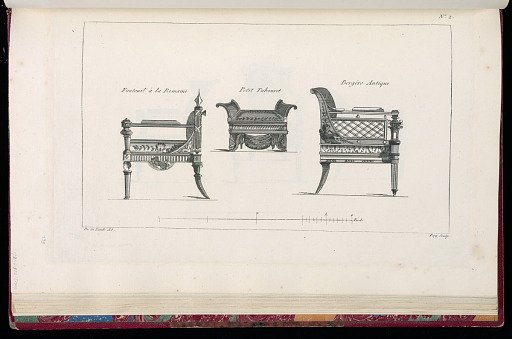 Designs for Armchairs and a Stool