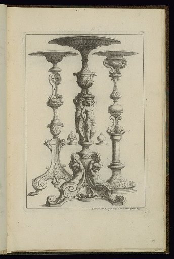 Three Gueridons (Candlestands) Designs