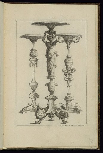 Three Gueridons (Candlestands) Designs