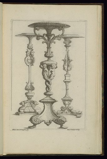 Three Gueridons (Candlestands) Designs