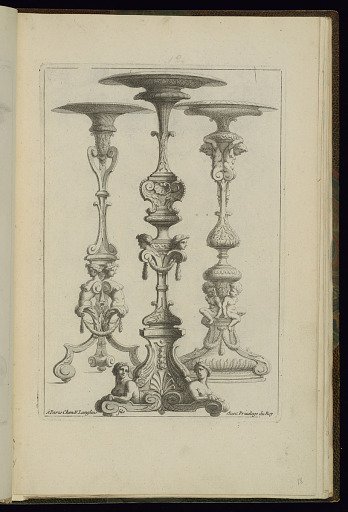 Three Gueridons (Candlestands) Designs