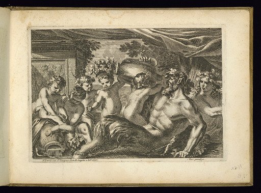 A Satyr Drinking Surrounded by Children