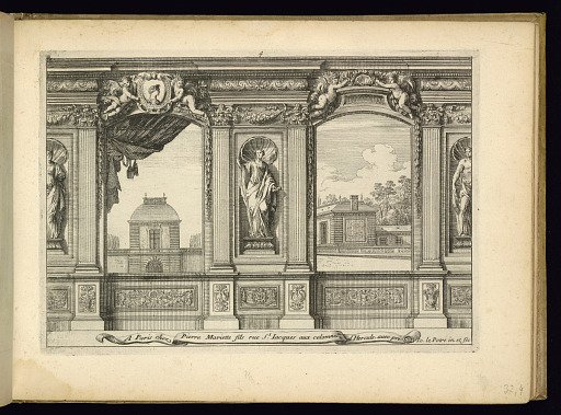 Wall Elevation with Statues in Niches