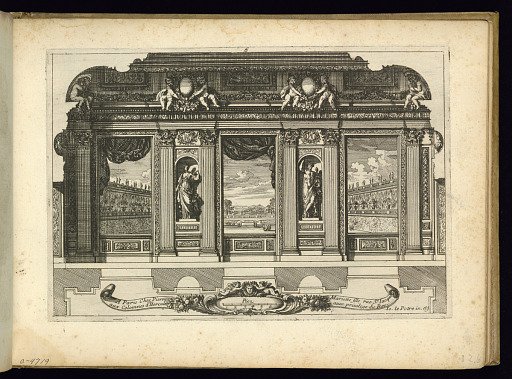Wall Elevation with Statues in Niches
