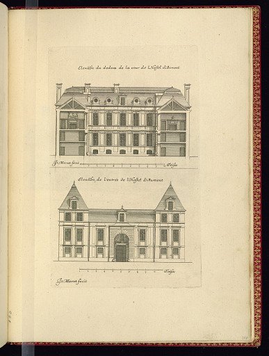 Elevaon du dedans de la cour de lHostel d’Aumont / Elevaon de l’entrée de l’Hostel d’Aumont