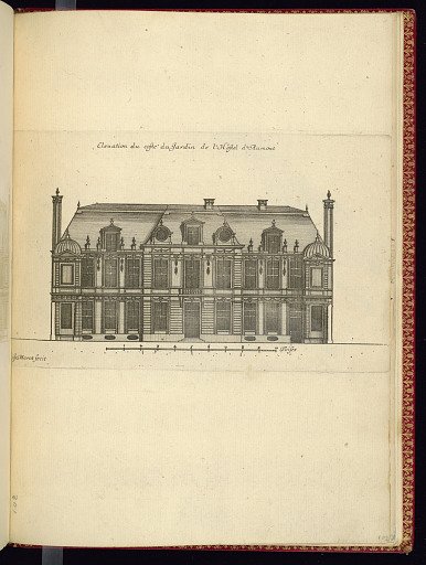 Elevation du costé du Jardin de l’Hostel d’Aumont