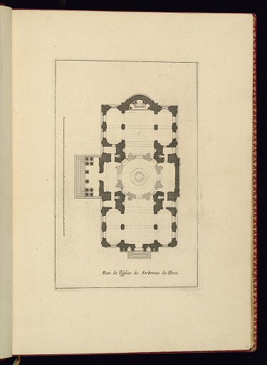 Plan de l’Eglise de Sorbonne de Paris