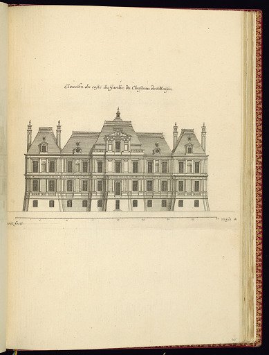 Elevaon du costé du Jardin du Chasteau de Maison