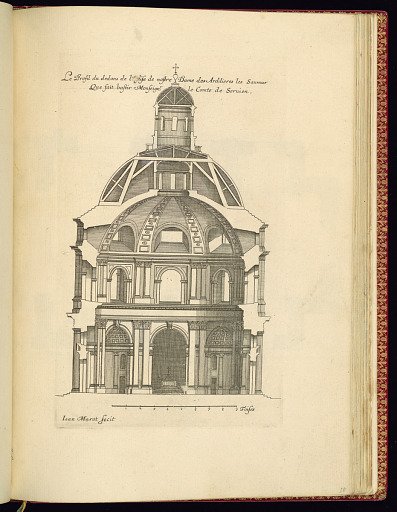 Le Profil du dedans de l’Eglise de nostre Dame des Ardilieres les Saumur Que fait bastir Monseignr. Le Comte de Servien