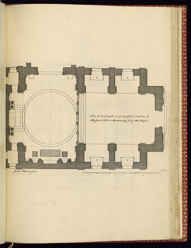 Plan de la Chapelle ou est representé le tombeau de Monsieur le Duc de Montmorency, fait p Monsr. Anguér
