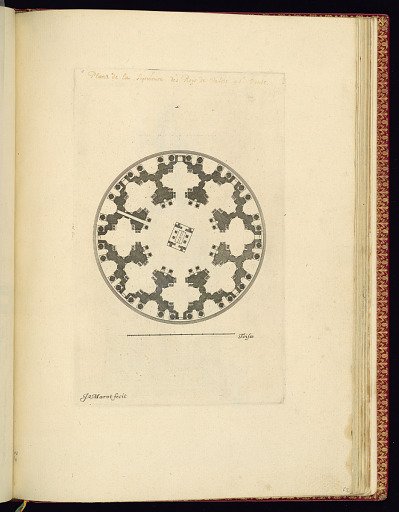 Plan de la Sepulture des Roys de Valois a St. Denis