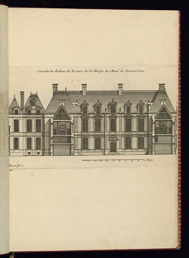 Elevaon du dedans de la cour de a Maison de Monsr. de Bretonvillers