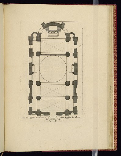 Plan de l’Eglise du Nouitial des Jesuistes à Paris