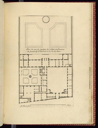 Plan du rez de chaussee de l’Hostel de Liancourt Au faux-bourg St. Germain à la rue de Seine