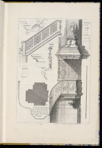 Chaire de l’Eglise de St. Nicolas du Chardonet sur le dessein de Mr. Le Brun