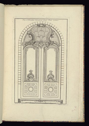 Plan et Elévation Géometral d’une Porte Cochere