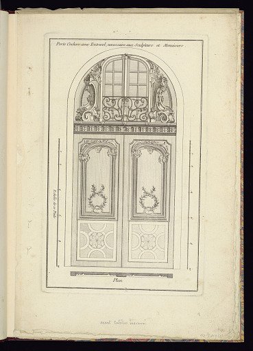 Porte Cochere avec Entresol, necessaire aux Sculpteurs et Menuisiers