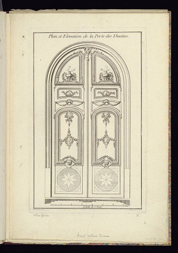 Plan et Elevation de la Porte des Theatins