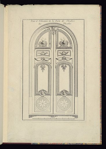 Plan et Elévation de la Porte de l’Eglise des Theatins