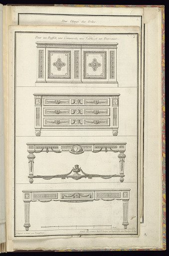 Pour un Buffet, une Commode, une Table, et un Bureaux