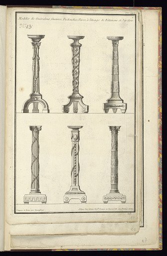 Modèles de Guéridons, Guaines, Piédouches, Vases, à l’Usage de Bâtimens et Jardins