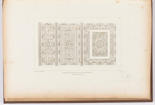 Design for a Foyer Vault in the Salle de Spectacle at the Palais des Tuileries, plate 56, in Recueil de decorations intérieures (Collection of Interior Decorations)