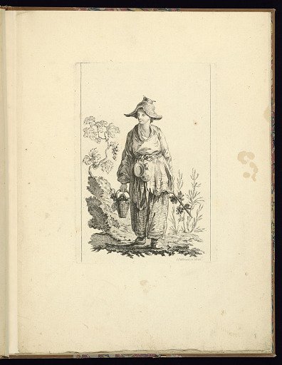 Woman Holding a Basket of Grapes