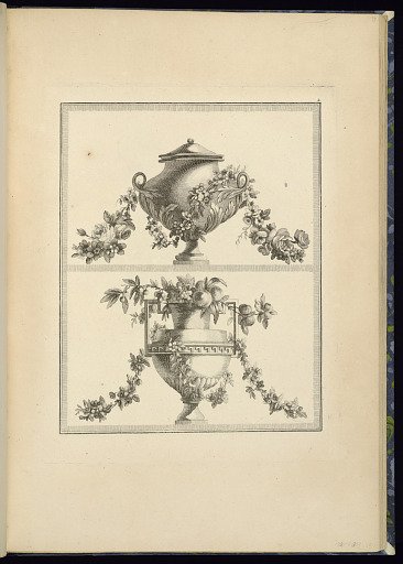 Two Vase Designs with Flowers