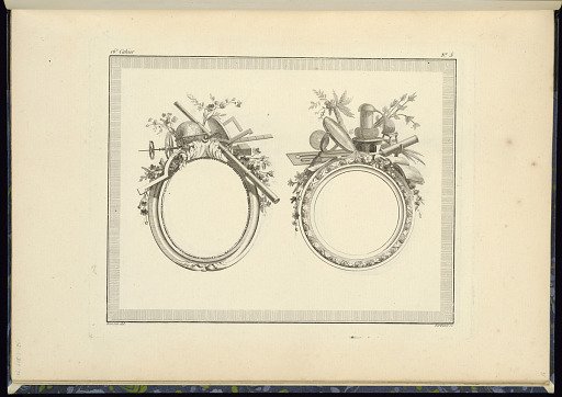 Two Medallion or Frame Designs