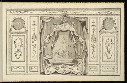 Interior Wall Elevation with a Bed