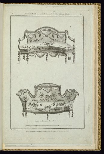 Canapé ou Ottoman dit à la Reine