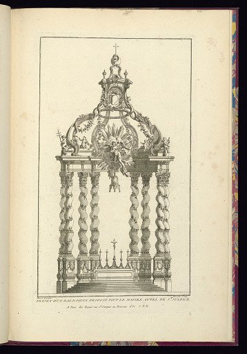 PROJET D'UN BALDAQUIN PROPOSÉ POUR LE MAITRE AUTEL DE ST. SULPICE