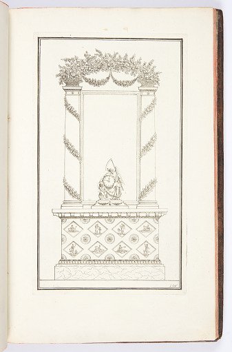 Superbe POELE formant meuble et décore, multipliant les tuyaux de chaleur par le même proceed que celui du No. 6; pouvant s’ajuster devant une glace; que l’on peut renvoyer par un bouton, dans une boiserie à coulisse, et qui peut découvrir une croisée, dont la situation offre une belle vue. Il est i