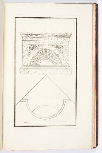 Poele pour être placé dans un angle ou dans une niche, avec voussure ornée de caissons