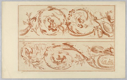 Plate 8 from Cahier d ornements et frises dessinés (Book of Ornaments and Friezes)