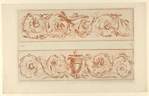 Plate 9 from Cahier d ornements et frises dessinés (Book of Ornaments and Friezes)