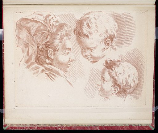 Studies of a Heads, a Woman and Two Children