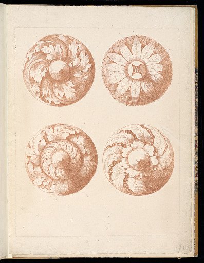Four Ornamental Rosette Designs