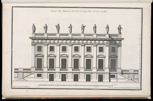 Façade d'un Bâtiment de l'Ordre Dorique, Elévé sur une terrasse