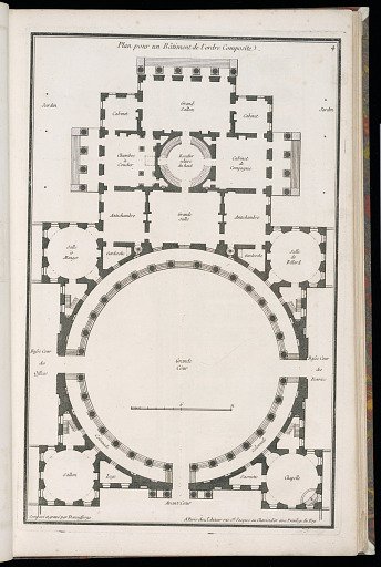 Plan pour un Bâtiment de l'ordre Composite