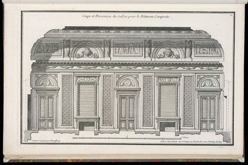Coupe et Décoration du Sallon pour le Bâtiment Composite