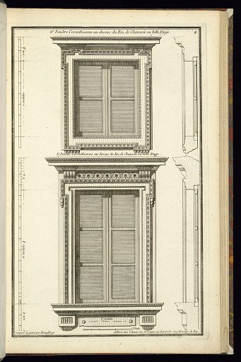 2e. Fenêtre Corinthienne au dessus du Rez de Chausée ou belle Etage [et] Ie. Fenêtre Corinthienne au dessus du Rez de Chausée ou belle Etage