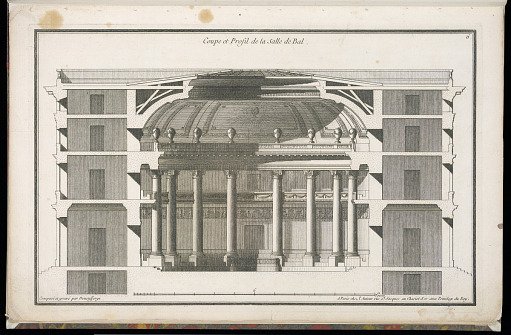 Coupe et Profil de la Salle de Bal