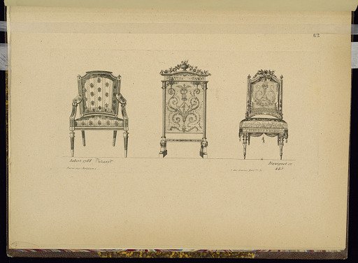 Designs for Two Chairs and a Fire Screen