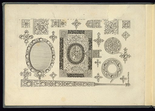 Designs for Jewelry, Clasps, Fans, Mirror, and Bookbinding