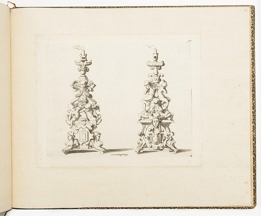 Candlestick Designs, from Dessins d'orfèvrerie (Designs for Metalwork)
