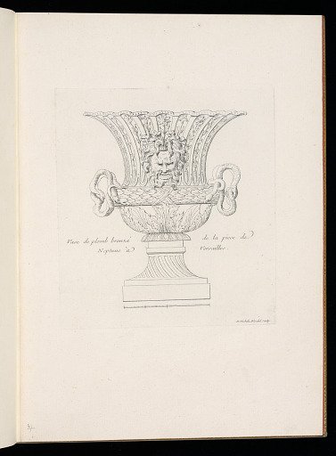 Vase en plomb bronzé de la piece de Neptune à Versailles
