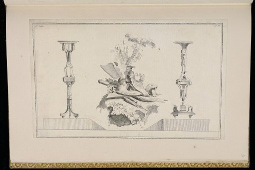 Designs for Candlesticks and a Military Trophy