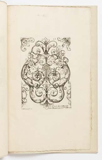 Plate 13, from Diverses pièces de serruriers (Various Designs for Locksmiths)