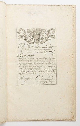 Dedication page, from Diverses pièces de serruriers (Various Designs for Locksmiths)